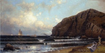 クッシング島 ポートランド港のビーチサイド アルフレッド・トンプソン・ブリチャー Oil Paintings